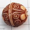 Imitate Wood Acrylic Beads, Spindly, 13x12mm, Hole:2mm, Sold by Bag