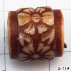 Imitate Wood Acrylic Beads, 10x10mm, Hole:3mm, Sold by Bag