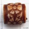 Imitate Wood Acrylic Beads, 10x10mm, Hole:3mm, Sold by Bag