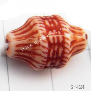 Imitate Wood Acrylic Beads, Lantern, 15x10mm, Hole:1.5mm, Sold by Bag