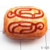 Imitate Wood Acrylic Beads, 14x11mm, Hole:3.5mm, Sold by Bag