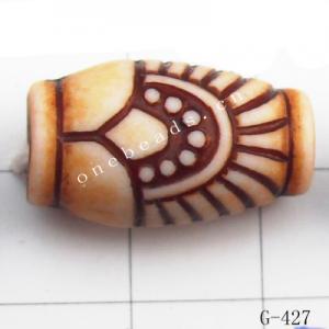 Imitate Wood Acrylic Beads, 18x10mm, Hole:3mm, Sold by Bag
