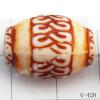 Imitate Wood Acrylic Beads, Oval, 16x12mm, Hole:3.5mm, Sold by Bag