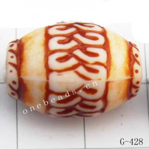 Imitate Wood Acrylic Beads, Oval, 16x12mm, Hole:3.5mm, Sold by Bag