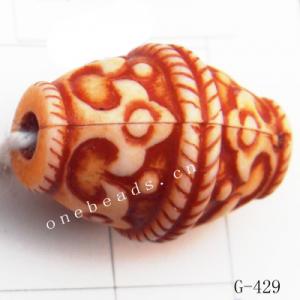 Imitate Wood Acrylic Beads, Spindly, 18x13mm, Hole:2.5mm, Sold by Bag