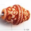 Imitate Wood Acrylic Beads, Spindly, 18x13mm, Hole:2.5mm, Sold by Bag