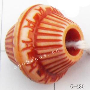 Imitate Wood Acrylic Beads, Bicone, 11x12mm, Hole:3.5mm, Sold by Bag