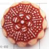 Imitate Wood Acrylic Beads, Coin, 15x6mm, Hole:1.5mm, Sold by Bag