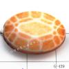 Imitate Wood Acrylic Beads, Flat Oval, 17x13mm, Hole:1.5mm, Sold by Bag
