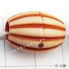 Imitate Wood Acrylic Beads, Fluted Drum, 16x12mm, Hole:3.5mm, Sold by Bag