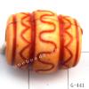 Imitate Wood Acrylic Beads, Fluted Drum, 15x13mm, Hole:3.5mm, Sold by Bag