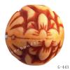 Imitate Wood Acrylic Beads, Round, 17mm, Hole:1mm, Sold by Bag