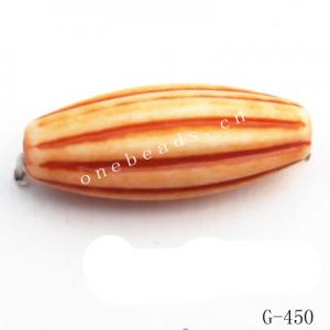 Imitate Wood Acrylic Beads, 19x7x4mm, Hole:1mm, Sold by Bag