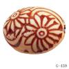 Imitate Wood Acrylic Beads, Oval, 25x18mm, Hole:2mm, Sold by Bag