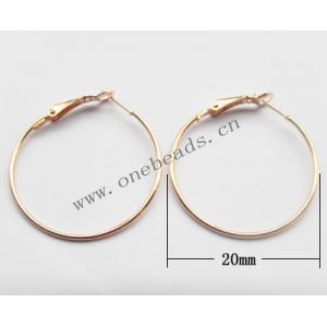 Iron Earring Nickel-free & Lead-free 20mm Sold by Bag
