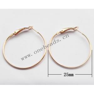 Iron Earring Nickel-free & Lead-free 25mm Sold by Bag