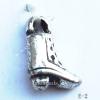 Antique Silver Acrylic Pendant, Boots 8x10mm Hole:1mm,  Sold by Bag