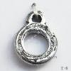 Antique Silver Acrylic Pendant, Donut 9x11mm Hole:1mm,  Sold by Bag