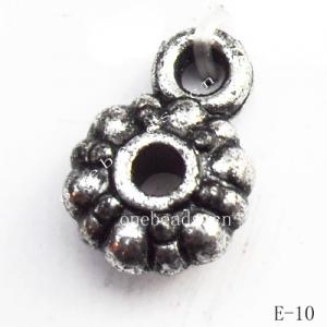 Antique Silver Acrylic Pendant, Rondelle 8x12mm Hole:1.5mm, Sold by Bag
