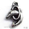 Antique Silver Acrylic Pendant, Animal 17x12mm Hole:1.5mm, Sold by Bag
