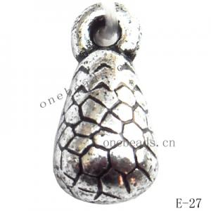 Antique Silver Acrylic Pendant, 8x15mm Hole:1.5mm, Sold by Bag