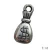 Antique Silver Acrylic Pendant, Purse 9x20mm Hole:2mm, Sold by Bag