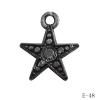 Antique Silver Acrylic Pendant, Star 14x17mm Hole:2mm, Sold by Bag
