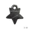 Antique Silver Acrylic Pendant, Star 15x17mm Hole:2mm, Sold by Bag