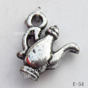 Antique Silver Acrylic Pendant, Flagon 14x15mm Hole:2mm, Sold by Bag