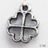 Antique Silver Acrylic Pendant, 12x16mm Hole:1mm, Sold by Bag