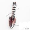 Antique Silver Acrylic Pendant, 7x26mm Hole:1.5mm, Sold by Bag