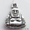 Antique Silver Acrylic Pendant, 16x20mm Hole:2mm, Sold by Bag