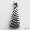 Antique Silver Acrylic Pendant, 9x23mm Hole:1.5mm, Sold by Bag