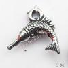 Antique Silver Acrylic Pendant, Animal 19x21mm Hole:3mm, Sold by Bag