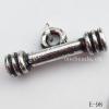 Antique Silver Acrylic Pendant, Stick 22x8mm Hole:2.5mm, Sold by Bag