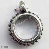 Antique Silver Acrylic Pendant, Donut 16x20mm Hole:1.5mm, Sold by Bag