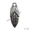 Antique Silver Acrylic Pendant, Corn 10x29x6mm Hole:2mm, Sold by Bag