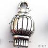 Antique Silver Acrylic Pendant, Lantern 13x26mm Hole:3mm, Sold by Bag