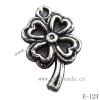 Antique Silver Acrylic Pendant, Flower 15x25mm Hole:1.5mm, Sold by Bag