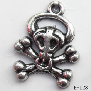 Antique Silver Acrylic Pendant, 18x23mm Hole:1.5mm, Sold by Bag