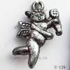 Antique Silver Acrylic Pendant, Angel 16x22mm Hole:1mm, Sold by Bag