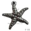 Antique Silver Acrylic Pendant, Starfish 29x30x7mm Hole:1mm, Sold by Bag