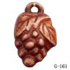 Imitate Wood Acrylic Pendant, Fruit 13x21x9mm Hole:2mm, Sold by Bag