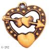 Imitate Wood Acrylic Pendant, Heart 27x30x5mm Hole:2mm, Sold by Bag
