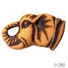 Imitate Wood Acrylic Pendant, Elephant Head 40x27x11mm Hole:4mm, Sold by Bag