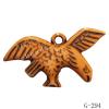Imitate Wood Acrylic Pendant, Animal 36x24x9mm Hole:2mm, Sold by Bag
