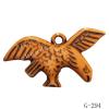 Imitate Wood Acrylic Pendant, Animal 36x24x9mm Hole:2mm, Sold by Bag