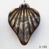 Antique Copper Acrylic Pendants, Heart 15x20mm Hole:1.5mm, Sold by Bag 