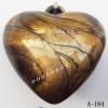 Antique Copper Acrylic Pendants, Heart 27x28mm Hole:2mm, Sold by Bag 