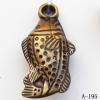 Antique Copper Acrylic Pendants, Fish 14x27mm Hole:3mm, Sold by Bag 